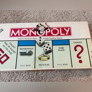 Vintage Parker Brothers Monopoly Board Game Classic Family Game Set